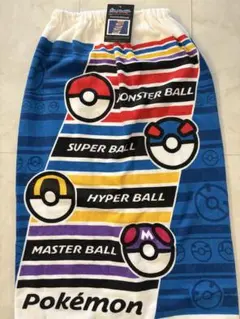 新品未使用　ラップタオル　巻きタオル　80 ポケモン　モンスターボール