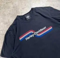 ハーレーダビッドソン　Museum ミュージアム　Tシャツ　両面　トリコロール