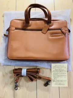 新品未使用　ブラウン　ビジネスバッグ　ブリーフケース　牛革