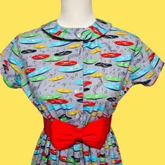 ❤ロカビリー レコード ヴィンテージ 古着 ワンピース ❤