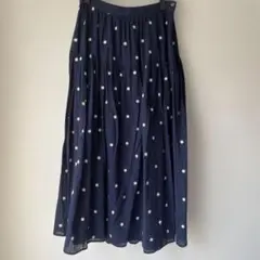 【SLOBE IENA】花刺繍柄フレアスカート