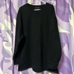 トレーナー　カットソー　黒　Lサイズ