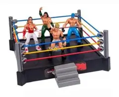 プロレス　リング 　模型　フィギュア４体　未使用品 b