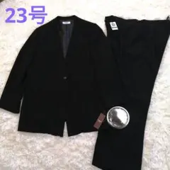 【新品】ブラックフォーマル　大きいサイズ　ノーカラー　パンツ　23号　冠婚葬祭