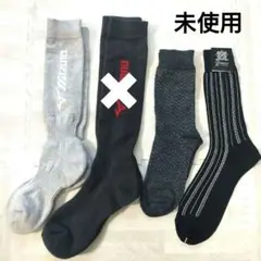 未使用　Mizuno ソックス 3足セット グレー 黒　メンズ