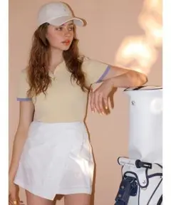 Eimy Golf ポロシャツ バイカラーニットポロ　イエロー