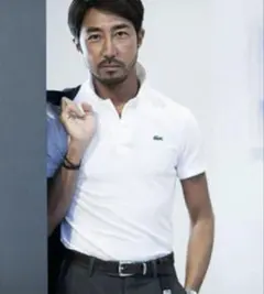 【新品未使用】ラコステLACOSTE ポロシャツL1212ホワイト　干場義雅
