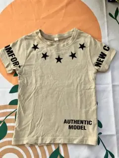 ベージュ 星柄 Tシャツ サイズ100cm