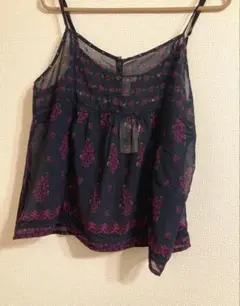 新品タグ付き　forever21 花柄シフォンキャミトップス　スタッズ　zara