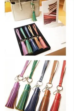 VASIC バイカラー　タッセルチャーム　キーホルダー