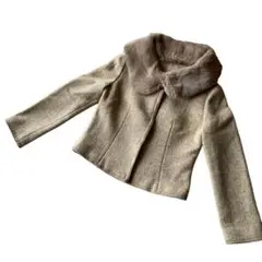 シビラ ファーコート ジャケット ラビットファー ベージュ サイズM