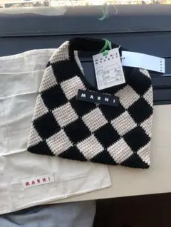 MARNI マルニマーケット スモール テックウール ハンドバッグ