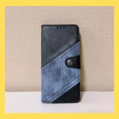 Google pixel 7 ケース 手帳型 デニム×ブラック カード収納