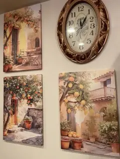 イタリア風景画　3枚