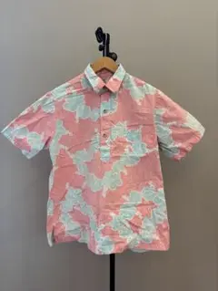 アロハシャツ ピンクと水色 花柄