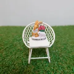 フェーヴ☆うさぎの親子☆ミニチュア陶器　フランス雑貨