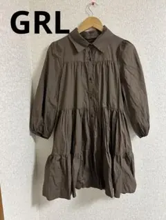 GRL☆ボリュームティアードシャツワンピース