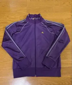 adidas 紫 ジップアップ トラックジャケット