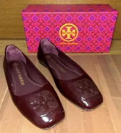 【箱付き】トリーバーチ　靴　24.0 レザーフラットシューズ