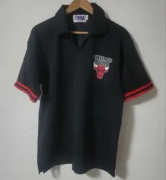 美品【1990年代 】NBA Chicago Bulls ポロシャツ ブラック