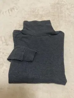 ユニクロ ハイネック ボーダー 長袖 カットソー S記載