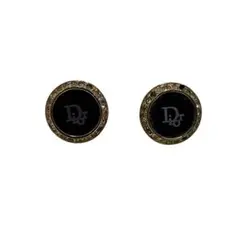 Dior ディオール ピアス ゴールド ロゴ ストーン ヴィンテージ