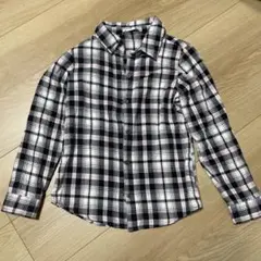 チェック長袖シャツ130cm