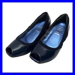 【極美品】フィットフィット (21.5) パンプス オープントゥ エナエル