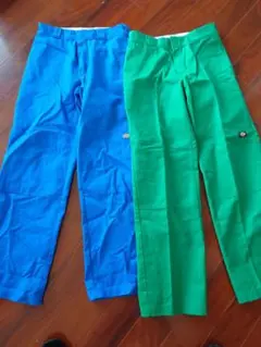 Dickies ワークパンツ 青 緑