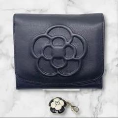 CLATHAS クレイサス 二つ折り財布 ワッフル ブラック 黒 カメリア 財布