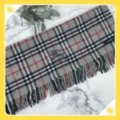 ⭐️美品⭐️ バーバリー ブランケット 膝掛け ウール グレー⭐️A-0377