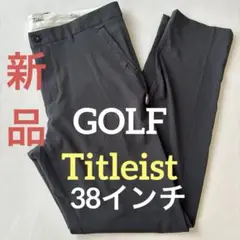 z445新品Titleist タイトリスト 黒 ゴルフパンツMENS38インチ