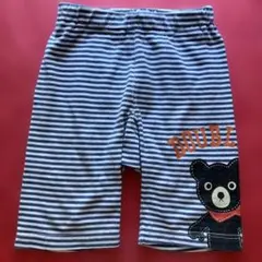 DOUBLE.B ダブルビーハーフパンツ 90cm ストライプ クマ