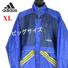 ★超オススメ★美品★アディダス★ブルゾン★ナイロン★ブルーXLサイズ相当★