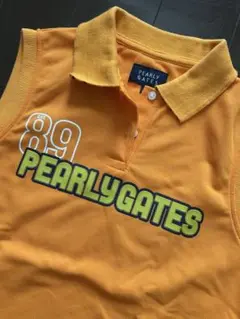 PEARLY GATES ノースリーブポロシャツ オレンジ0