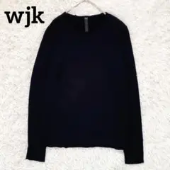【ダヴルジェイケイ】ロングスリーブカットソー スウェット(M)洗える ブラック
