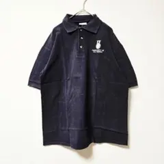 【COTTON DELUXE by anvil】ポロシャツ ネイビー (M)