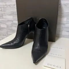 【美品】GUCCI グッチ GG柄 ショートレザーブーツ ブーティー