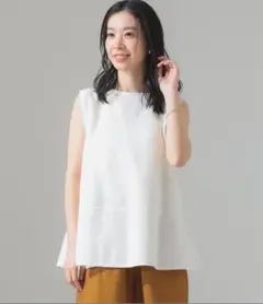 Demi-Luxe BEAMS ラッセルメッシュ ノースリーブ プルオーバー