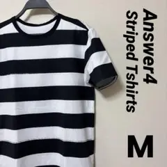 ANSWER4 Striped Tshirtsアンサーフォー ストライプＴシャツ