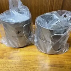 新品未使用 2種類 スノーピークチタンシングルマグ 60周年記念