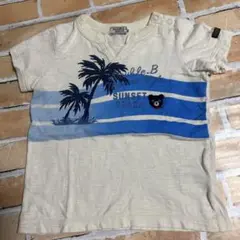 ダブルビー　サンセットビーチ 柄Tシャツ size 90