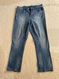 【美品】DENIMUS　ペイントデザインデニムパンツ　LLサイズ　QVC