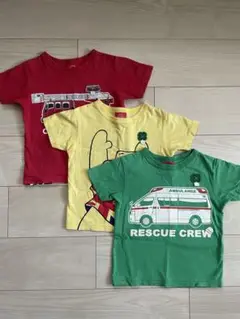 【90-100cm】【4Aサイズ】オジコTシャツ3枚セット　名札通し付き
