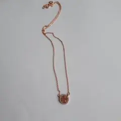 Tory burch トリーバーチ ネックレス 円形ロゴ ピンクゴールド小傷有り