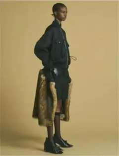 TOGA PULLA NYLON TWILL COAT WITH FUR希少