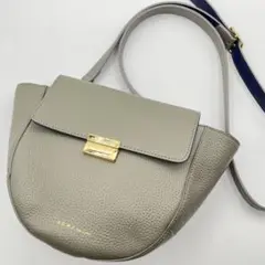✨美品✨【エーディーエムジェイ】ショルダーバッグ　グレー　オールレザー　肩がけ