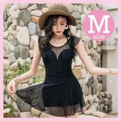 セクシー♡シースルーワンピース水着♡モノキニビキニ 黒 体型カバー インポート