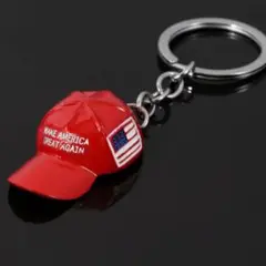 make America great again 金属製キャップ キーホルダー