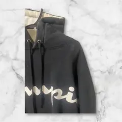 Champion 黒 パーカー ロゴ入り